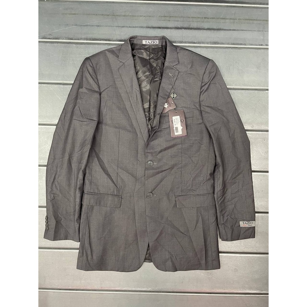 Tazio Blazer Suit Jacket Mens 40L Slim Fit Grey NWT